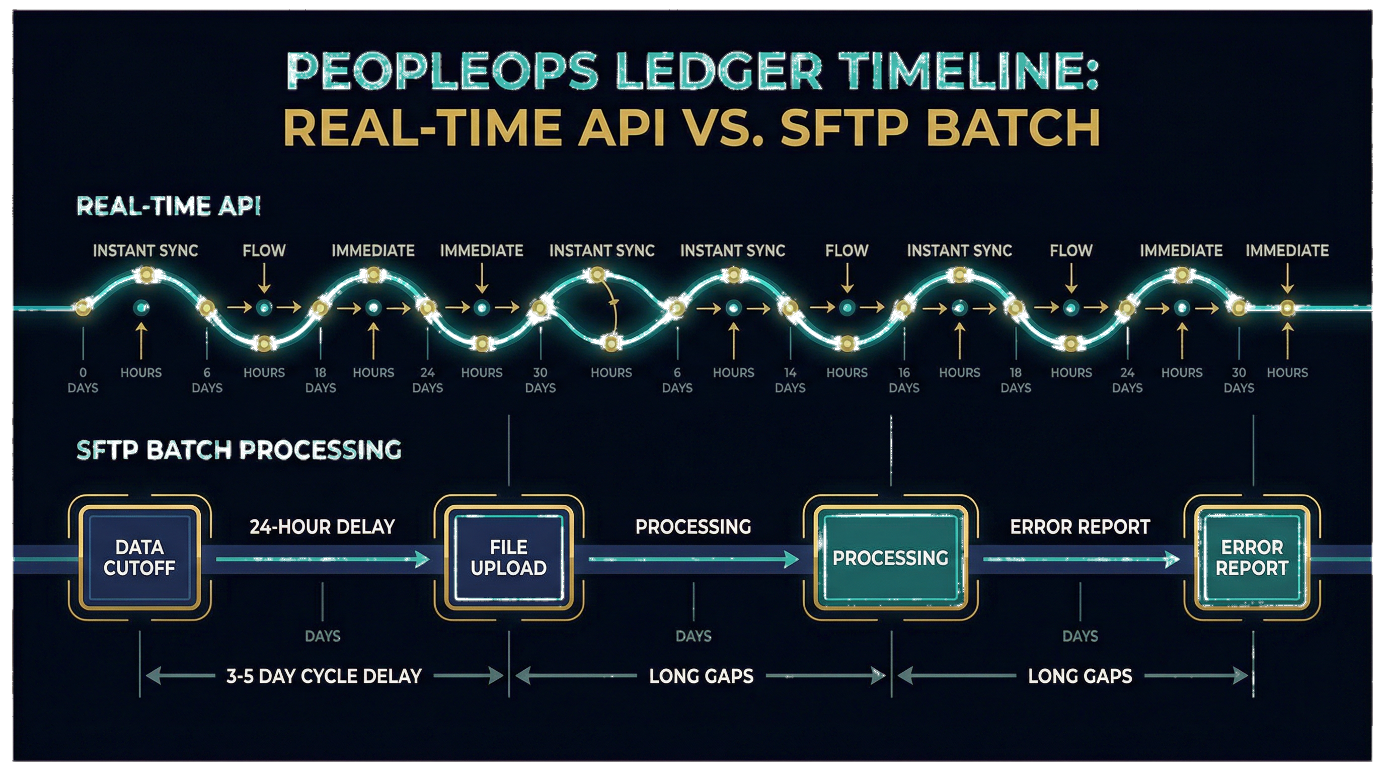 Timeline of Latency: API vs. SFTP